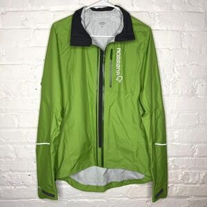NORRONA Fjora Dri1 Green Lightweight Jacket Size L Outdoor‎ Waterproof Hiking